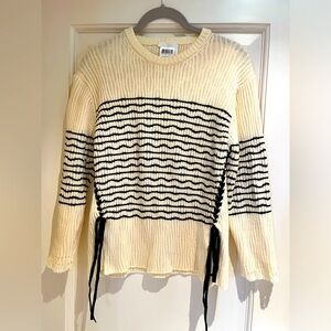 CHLOE Striped Cotton Sweater - M